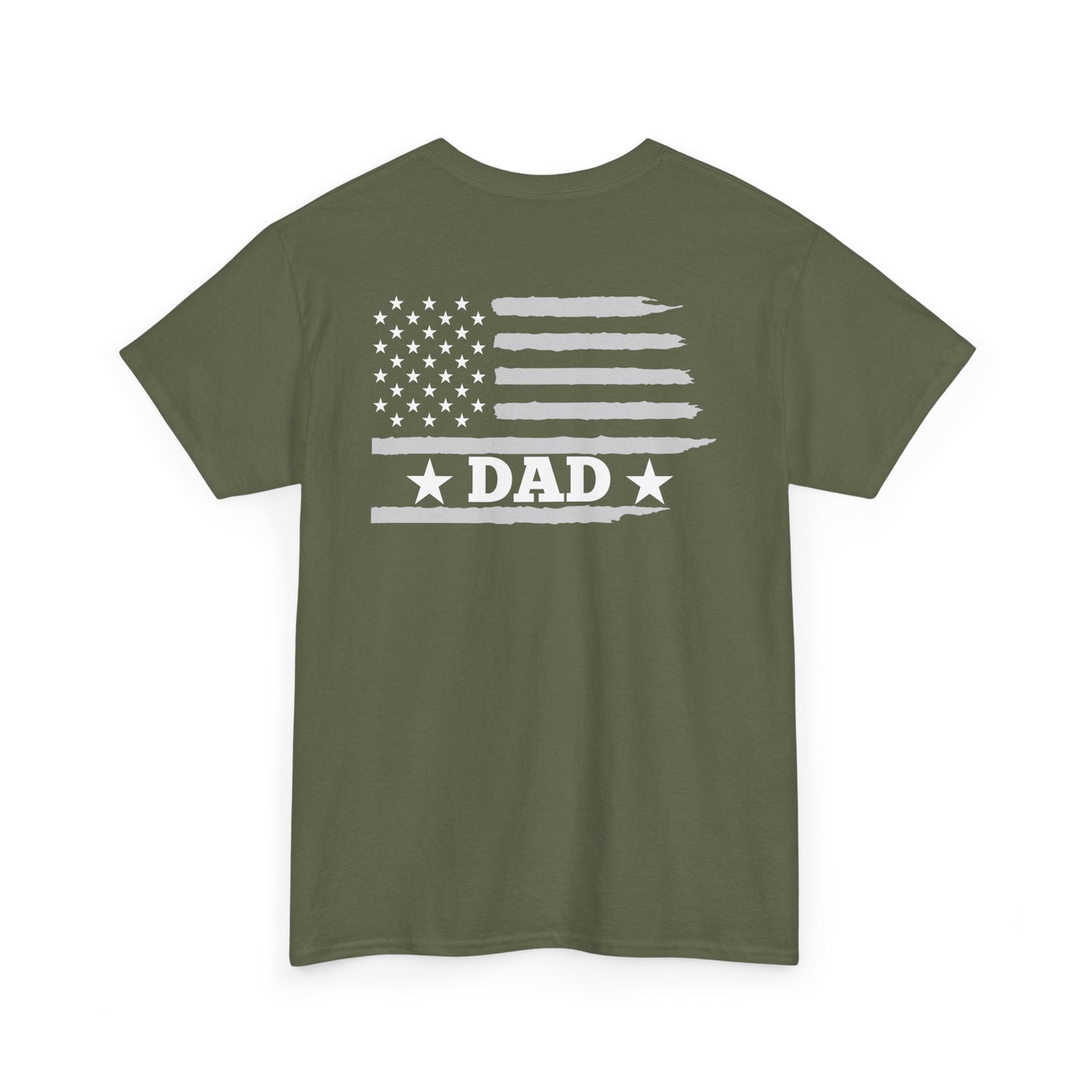Dad American Flag Patriotic Graphic Tee (Father's Day, 4th of July, Christmas)