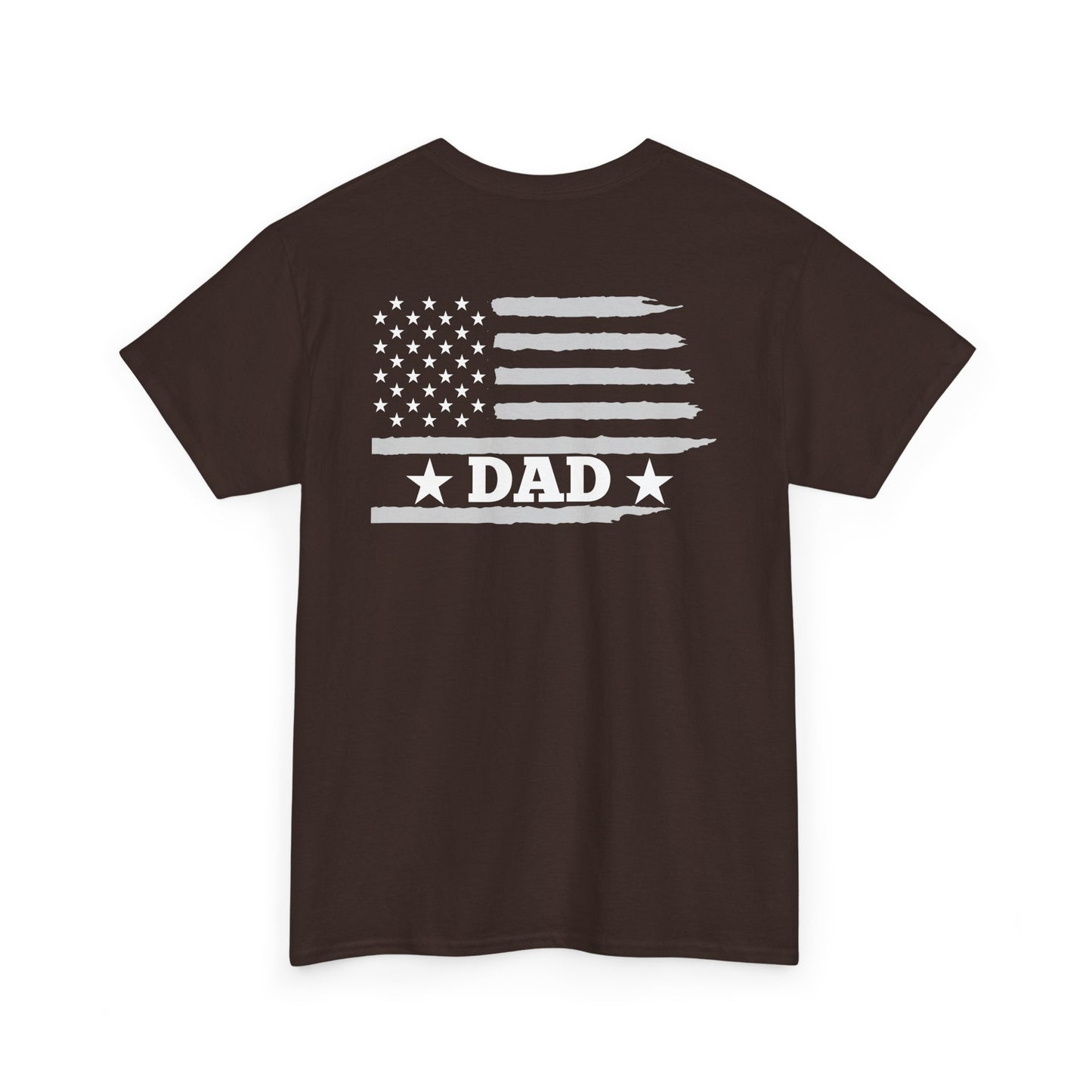 Dad American Flag Patriotic Graphic Tee (Father's Day, 4th of July, Christmas)