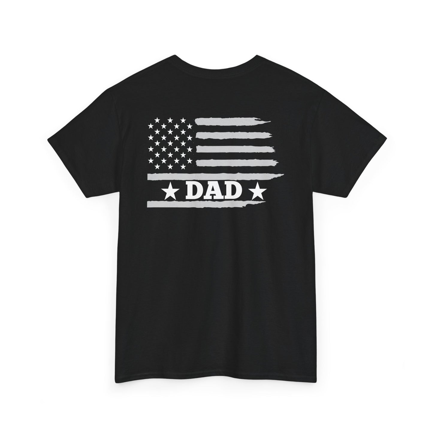 Dad American Flag Patriotic Graphic Tee (Father's Day, 4th of July, Christmas)