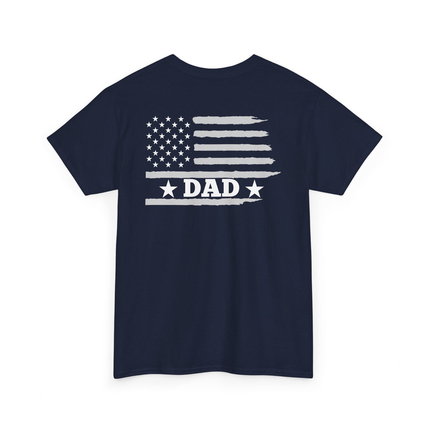 Dad American Flag Patriotic Graphic Tee (Father's Day, 4th of July, Christmas)