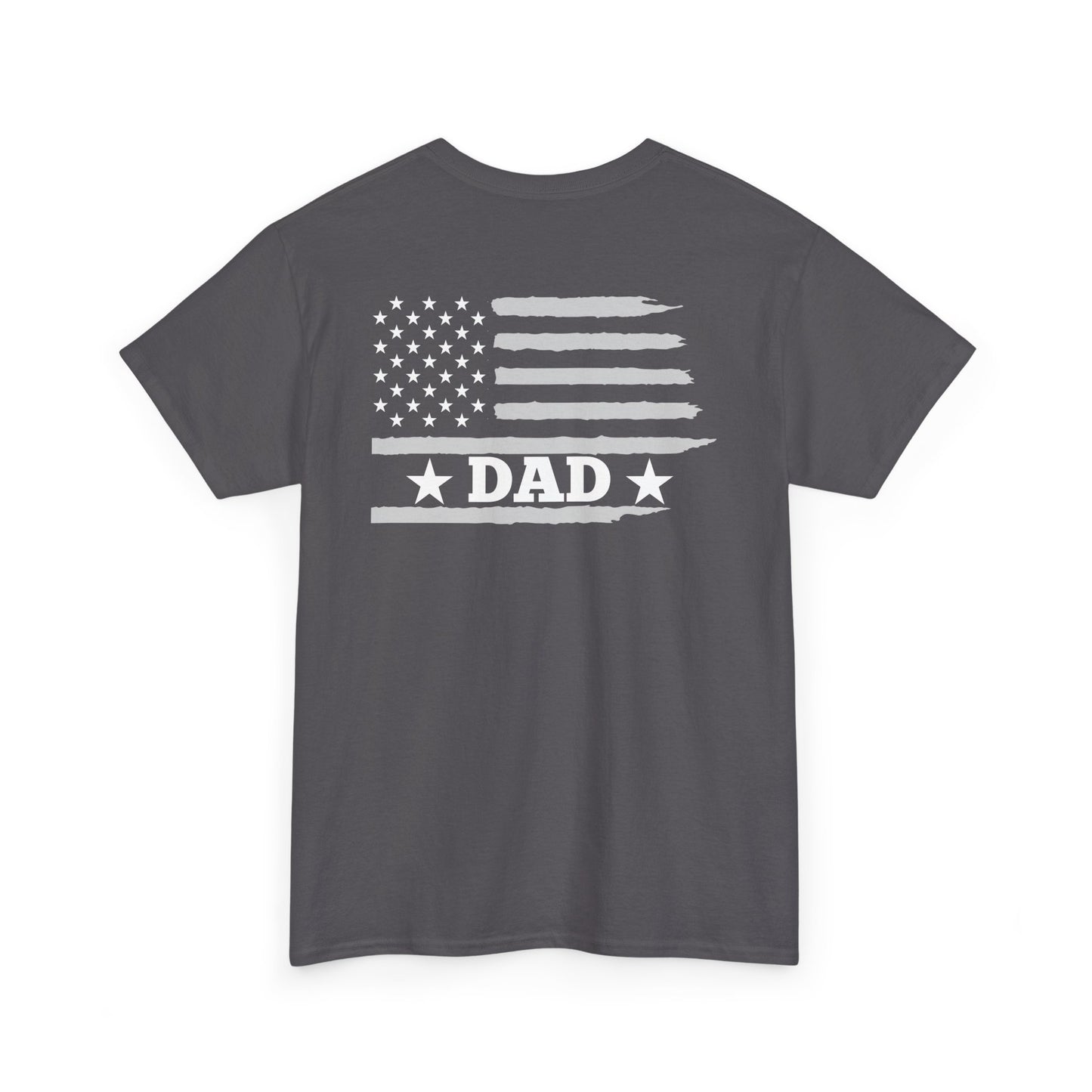 Dad American Flag Patriotic Graphic Tee (Father's Day, 4th of July, Christmas)