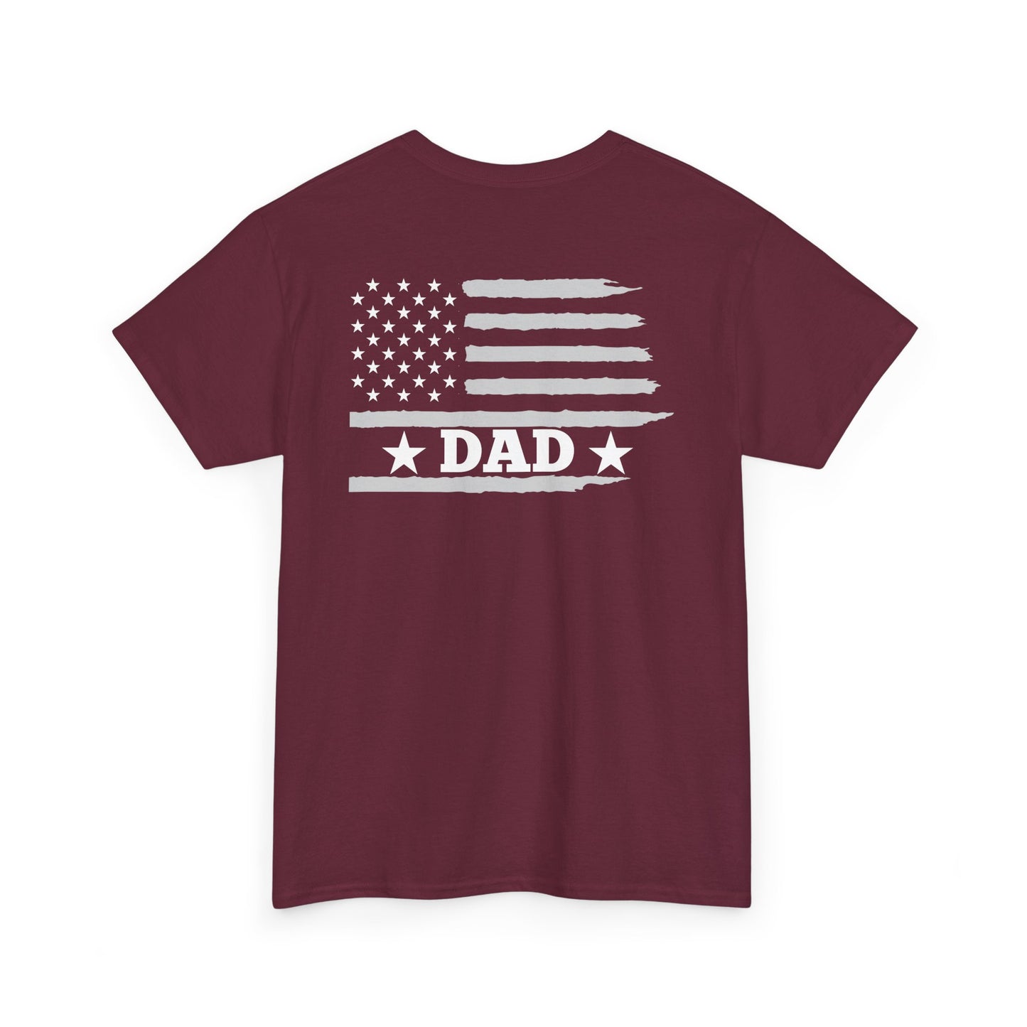 Dad American Flag Patriotic Graphic Tee (Father's Day, 4th of July, Christmas)