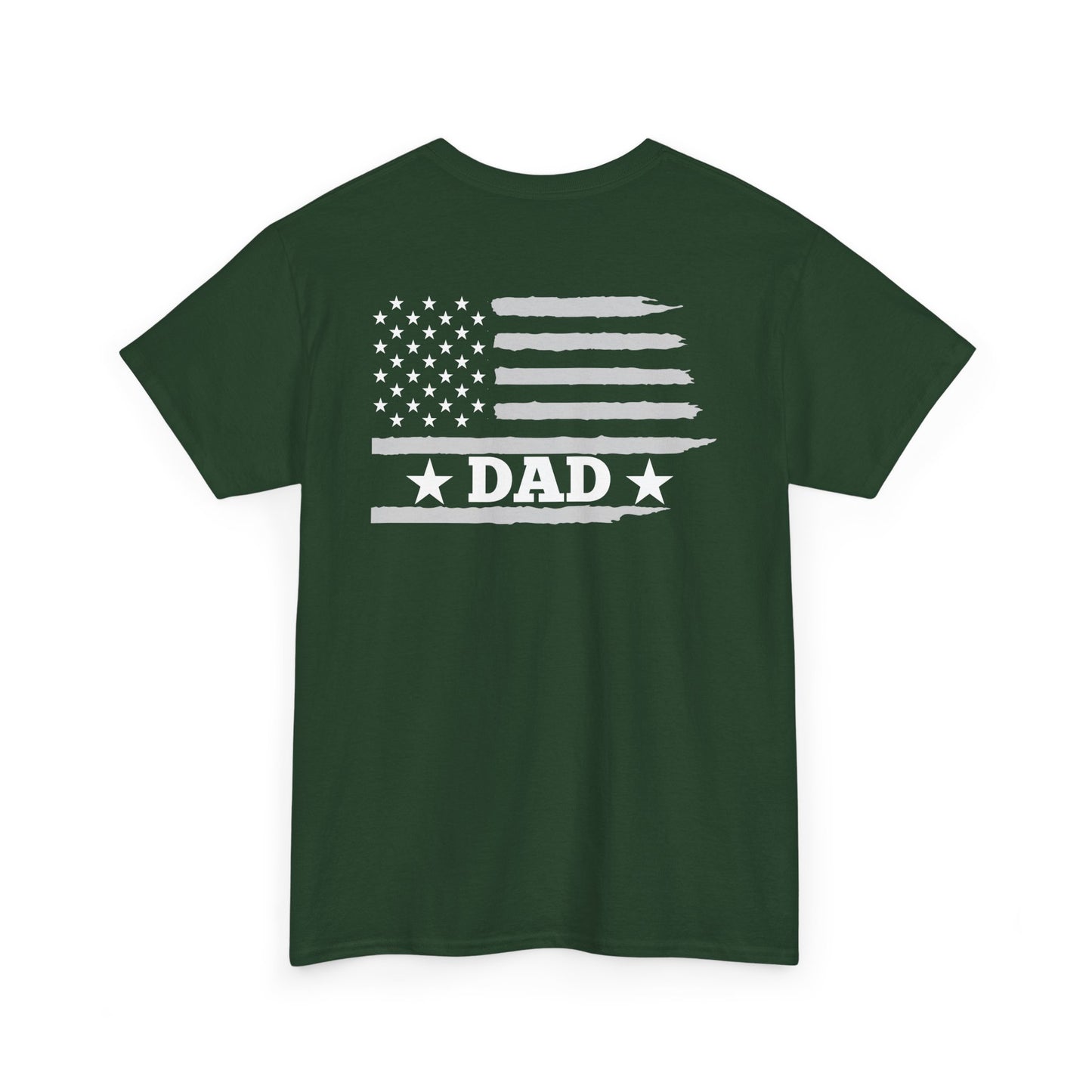 Dad American Flag Patriotic Graphic Tee (Father's Day, 4th of July, Christmas)