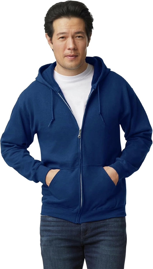 Unisex Adult Fleece Zip Hoodie Sweatshirt, Style G18600, Multipack